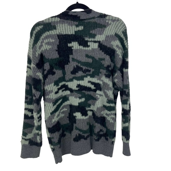 Vince Camuto Camouflage Knit Button Front Cardigan Sweater Small - Picture 4 of 6